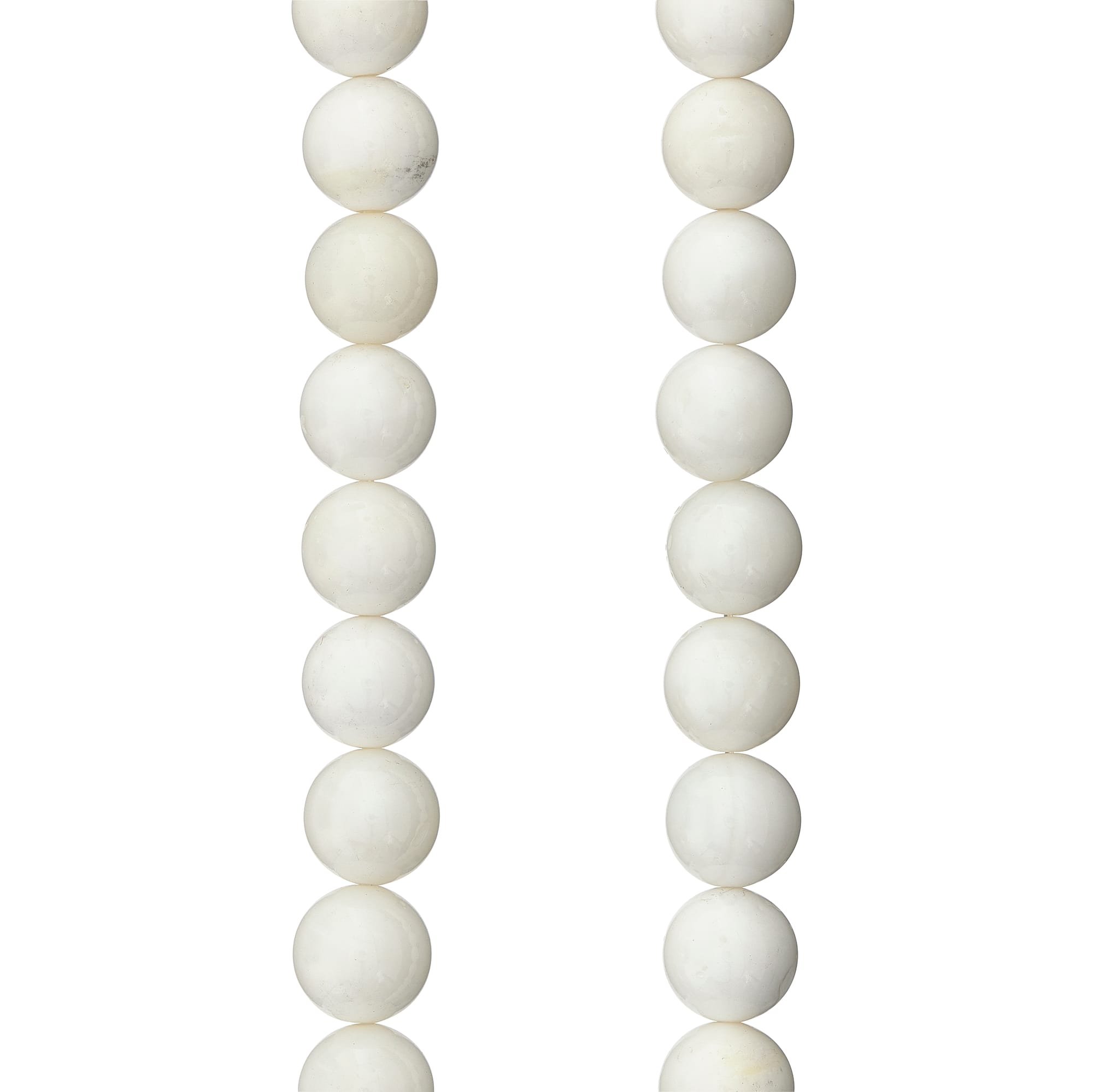 12 Pack: White Shell Round Beads, 8mm by Bead Landing™